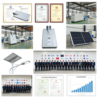 Lampadaire solaire extérieur le plus lumineux IP65, étanche, pour route, LED, alimenté par l'énergie solaire, éclairage paysager tout-en-un