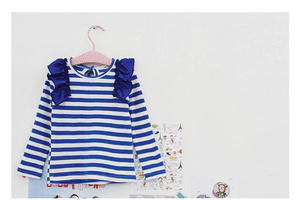 Ensemble de vêtements pour enfants de haute qualité, 2 pièces, vêtements décontractés pour enfants, t-shirt à manches longues rayé et pantalon pour filles - Product Image 6