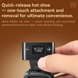 Flash de Cámara Mini TTL ZENIKO ZT08, Luz de Relleno Portátil Recargable para Fotografía, Compatible con Cámaras Canon, <span class=keywords><strong>Nikon</strong></span>, Sony, Fuji y Mirrorless - Product Image 6