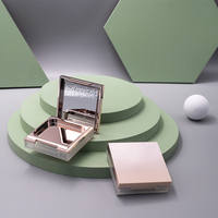 Boîte à poudre compacte vide pour maquillage, 20g, rose, boîte carrée pour blush avec miroir