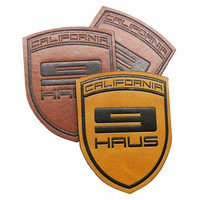 LOGO Chapeau en cuir PU Patch Soft Debossed Etiquette en cuir personnalisée pour vêtements Sacs à main Jeans Garment