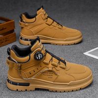 Bottes montantes pour hommes, style britannique rétro, chaussures décontractées haut de gamme antidérapantes, idéales pour l'automne, vente en gros.
