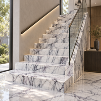 Dalle de marbre Milas Lilac, pierre blanche turque Milas Lilac pour revêtements muraux intérieurs et projets de villas de luxe
