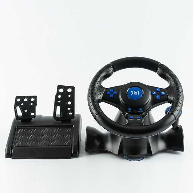 Steering Wheel Handle with Vibration Motor for Racing Games Compatible with Switch for Xbox for PS4 PS2 for PS3 PC