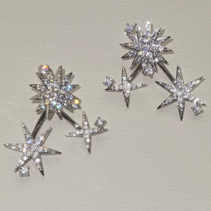 Orecchini a Perno a Forma di Stella a Sei Punte, Gioielli Minimalisti ed Eleganti per Donne, per Uso Quotidiano, Feste e Regalo - Product Image 3