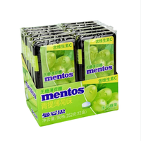Vente en gros de menthes sans sucre aux saveurs de raisin, de pêche blanche et de menthe aux fruits de la passion. Ce sont des bonbons colorés de 21g.