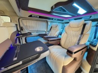 Kits d'aménagement intérieur de luxe Dingkong HIACE avec rideaux électriques, sièges VIP électriques, personnalisés pour TOYOTA Quantum Granvia Majesty GranAce