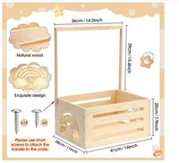 Caisse de rangement en bois personnalisée pour la fête prénatale, panier de rangement pour bébé avec poignée pour jeunes parents, cadeaux de grossesse