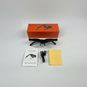 Lunettes intelligentes MG100 avec microphone, assistant vocal, traduction <span class=keywords><strong>texte</strong></span>/voix en temps réel, contrôle gestuel tactile, 50 mAh - Product Image 6