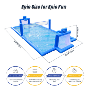 Juego <span class=keywords><strong>de</strong></span> deporte inflable Voleibol <span class=keywords><strong>de</strong></span> agua inflable azul Campo <span class=keywords><strong>de</strong></span> red <span class=keywords><strong>de</strong></span> PVC Campo <span class=keywords><strong>de</strong></span> fútbol Campo <span class=keywords><strong>de</strong></span> cancha <span class=keywords><strong>de</strong></span> fútbol inflable - Product Image 2