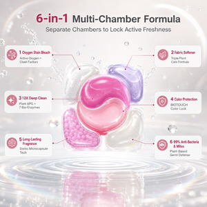 Capsules de lessive concentrées 6 en 1 pour un nettoyage en profondeur et un lavage quotidien - Product Image 6
