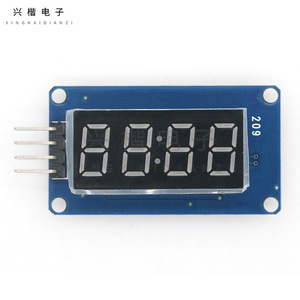 Xingkaidianzi 4 <b>Digit</b> Segment Display Module With <b>Clock</b> Dot Led Adjustable Brightness For Electronics Projects - Product Image 1