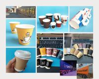 Gobelets en papier jetables de qualité alimentaire, épaissis, anti-fuite, à paroi simple, pour café, thé, eau, fêtes, bureau