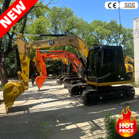 Mini-excavatrice sur chenilles Cat 307D d'occasion, poids opérationnel de 7 tonnes, en excellent état, à prix avantageux, en stock