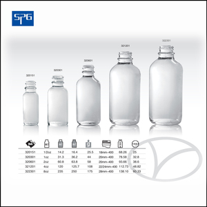 Botella cuentagotas de vidrio transparente botella de aceite esencial emals vacía - Product Image 2