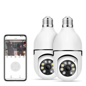 กล้องหลอดไฟ E27 แสงคู่ สีเต็มรูปแบบ 360 องศา ไร้สาย กล้องวงจรปิดภายในบ้าน ควบคุมระยะไกล E27 HD รองรับการ์ด TF มองเห็นในเวลากลางคืน - Product Image 2