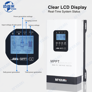 Contrôleur de charge solaire MPPT MYAMi <span class=keywords><strong>200A</strong></span> 450V avec écran LCD 24V/36V/48V/60V/72/84V/96V/192V pour la charge de batteries au plomb-acide et au lithium - Product Image 3