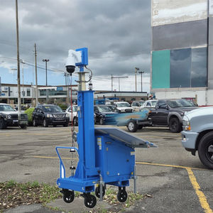 Nieuwe Aanwinst Ecosight ES2P-Mini 2*100W Zonnepaneel Handmatig Kantelbaar CCTV <span class=keywords><strong>Trolley</strong></span> Bewakingsmast 15ft Mast IP65 Waterdicht 1*200Ah - Product Image 5