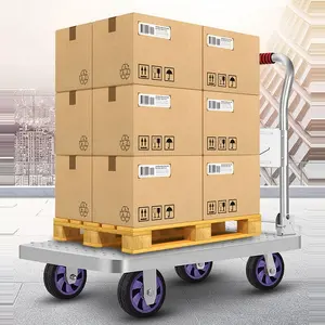 Xe Đẩy Tay Bằng Kim Loại Chất Lượng Cao 200Kg Xe Đẩy Sàn Bằng Thép Không Gỉ 400Kg Vận Chuyển Hàng Hóa