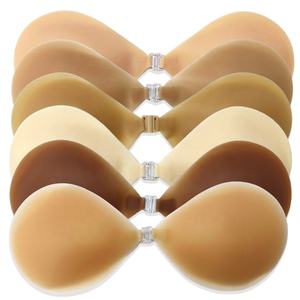 도매 스트랩리스 백리스 스킨 컬러 앞 버클 클리비지 심리스 접착식 인비저블 실리콘 브라 제조업체 - Product Image 1