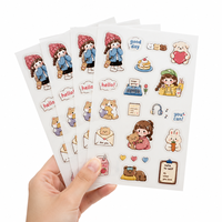 Individuelles Tagebuch-Scrapbook mit Niedlichen Koreanischen Vinyl-PVC-Aufklebern, Chibi Kawaii Notizbuch, Schreibwaren, K-Pop Sticker-Pack