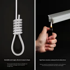Không có khoan yêu cầu linh hoạt <span class=keywords><strong>LED</strong></span> Strip ánh sáng với Dễ dàng cài đặt Trần cạnh tuyến tính Silicone tay áo hồ sơ ánh sáng - Product Image 3