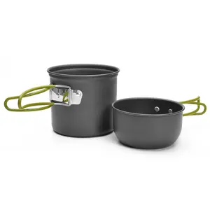 AJOTEQPT Outdoor Camping Hiking Picnic Camping Cookware With Stove Carabiner Canister Stand Tripod And Stainless Steel Cup