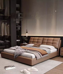 <span class=keywords><strong>Lit</strong></span> Double King Size Rembourré en Bois de Luxe Moderne avec Tiroirs et Matelas Intégré – Collection Chambre à Coucher - Product Image 2