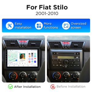 Radio para Auto Junsun de 9 Pulgadas y 1280*720 con Android Auto y Carplay para Fiat Stilo 2001-2010, Reproductor Multimedia con DVD, Bluetooth, GPS y Navegación - Product Image 2