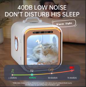 Séchoir pour animaux de compagnie intelligent et antibactérien en plastique ABS 67L, design moderne et luxueux, personnalisable, écologique, universel, simple et élégant - Product Image 3