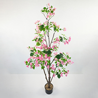 Tanaman Buatan Bunga Kertas Bougainvillea yang Berwarna-warni dengan Batang Simulasi Tinggi untuk Hotel, Lorong, Teras, Ruang Tamu.