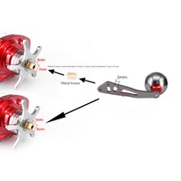 Moulinets à tambour à bras oscillant modifiés compatibles avec les moulinets de baitcasting de marque S/D/A, ensemble pour gaucher, construction entièrement métallique ; Vente en gros pour la pêche