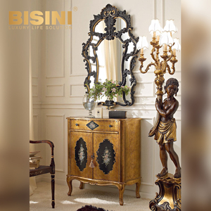 Armadietto da <span class=keywords><strong>bagno</strong></span> in stile retrò in stile europeo con specchio lussuoso Villa espositore armadietto da <span class=keywords><strong>bagno</strong></span> elegante Vintage con specchio - Product Image 6