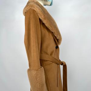 <span class=keywords><strong>Cappotto</strong></span> Lungo Elegante da <span class=keywords><strong>Donna</strong></span> <span class=keywords><strong>con</strong></span> Collo in Pelliccia Sintetica, Nuovo Arrivo di Fabbrica, Design Traspirante - Product Image 5