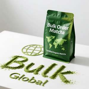 Matcha en Polvo Mezclado al por Mayor, Té Verde Suave de Alta Calidad, Certificado ISO 22000, Origen en Bolsa/Sachet a Granel - Product Image 1