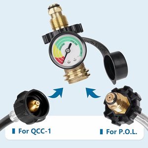 Connecteur de compteur de propane tout argent <span class=keywords><strong>adaptateur</strong></span> de bouteille de gaz connecteur de gonflage QCC1 <span class=keywords><strong>adaptateur</strong></span> de cuivre de bouteille de gaz nord-américain - Product Image 6