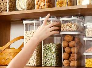 Contenedor de Almacenamiento de Alimentos Minimalista de Calidad Perfecta, Recipiente Hermético Apilable de Plástico con Tapa para Refrigerador, 2300 ml, para Almacenamiento de Alimentos Frescos, Ideal para Regalos - Product Image 4