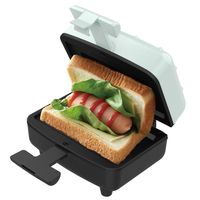 Machine à sandwich électrique en plastique, mini, 110V-220V, chauffage double face, contrôle de température entièrement automatique, appareil de cuisson domestique