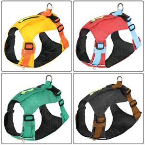 Meilleure vente harnais pour chien chiot de luxe personnalisé harnais pour animaux de compagnie poignée souple réglable réversible respirant rembourré harnais pour chien ensembles - Product Image 1