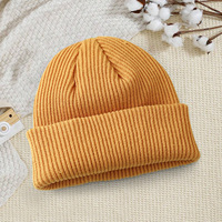 Bonnet en tricot côtelé personnalisé avec logo, bonnet d'hiver chaud et extensible, uni rouge, beige, moutarde, unisexe, style vintage camouflage argyle