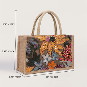 Perfect Quality Colorful <strong>Sequin</strong> Tote Bag Straw Woven Bag Women's Embroidery Woven <strong>Handbags</strong> - Product Image 2