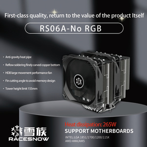 Enfriador de CPU de Doble Torre ZeroMaster, Nuevo Estilo, 6 Tubos de Calor, Ventilador para Juegos y Oficina, Compatible con Refrigeración ARGB LED - Product Image 2