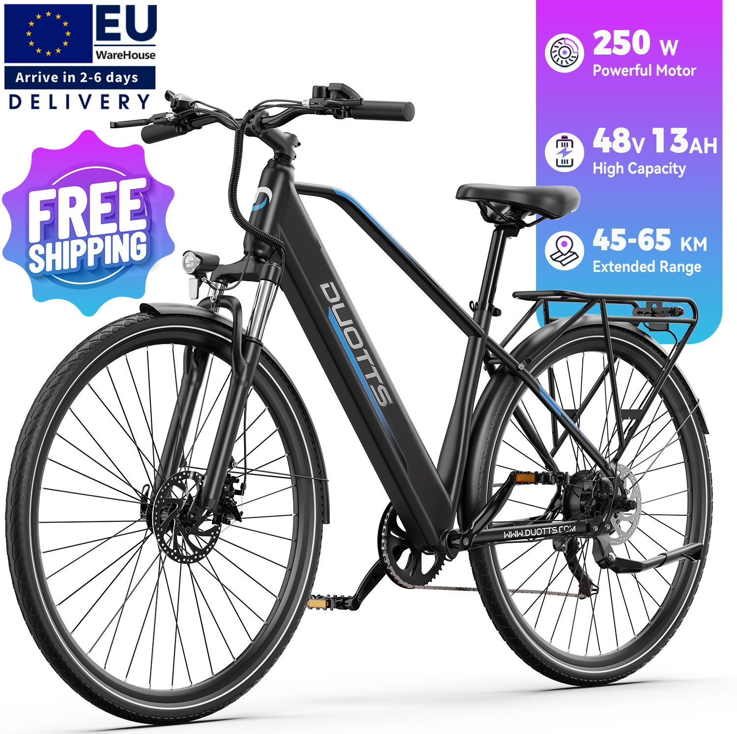 EU Stock Free Shipping Duotts C29 Lite E-bike Electric Cycle Bicycle City E Bike Ebike Bici Elettrica Bicicleta Velo Electrique
