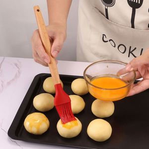 Brosse à huile antiadhésive en silicone détachable et réutilisable, écologique, pour barbecue, cuisson, pâtisserie et crêpes domestiques - Product Image 1