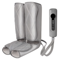 EMOKA Elektrischer Vibrator Luftdruck-Kompressions-Beinmassagegerät mit Heizfunktion, LCD-Display, Zeitsteuerung, Kurzplüsch-Material, CE-Zertifiziert