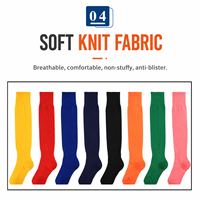 Chaussettes de football personnalisées mi-hautes pour enfants et adultes avec coussinets en tissu éponge, design respirant, chaussettes d'entraînement de football classiques