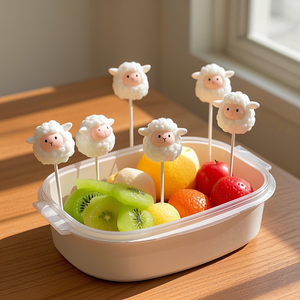 Pics alimentaires pour animaux mignons réutilisables sans BPA cure-dents de dessin animé cueillette de fruits personnalisable emballée individuellement choix alimentaires amusants pour enfants - Product Image 4