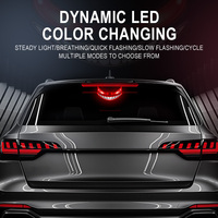 Lampe d'ambiance LED sans fil à énergie solaire, yeux de démon d'Halloween, yeux de diable, lampe de signalisation de recul œil d'aigle, lumière d'avertissement pour voiture