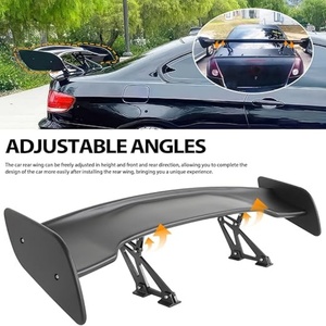 Aileron arrière GT 47 pouces noir mat universel, ailerons de course légers pour coffre, hauteur réglable, compatible <span class=keywords><strong>Camaro</strong></span> - Product Image 4