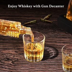 Mới Nhất Whiskey Gun <span class=keywords><strong>Decanter</strong></span> Bộ Cho Nam Giới, Rượu <span class=keywords><strong>Decanter</strong></span> <span class=keywords><strong>Set</strong></span> Với Hai Shot Kính, Mát Sinh Nhật Kỷ Niệm Stuff Quà Tặng - Product Image 6